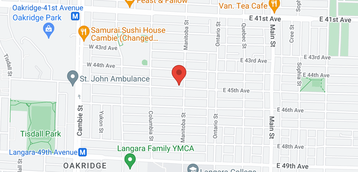 map of 113 W 45TH AVENUE